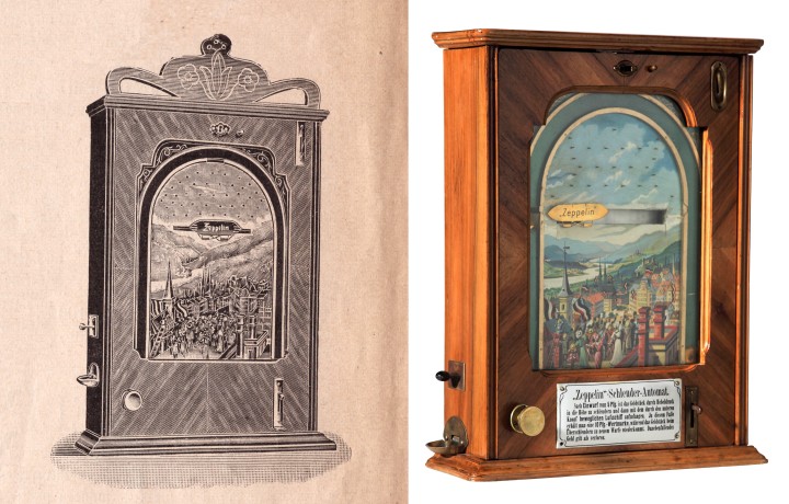 Zeppelin-Münzschleuder-Automat